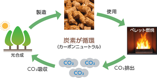 カーボンニュートラルの概念図